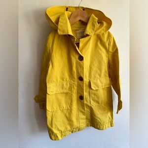 8Y Zara Yellow Raincoat Classic Rain Jacket Hooded Thick Kids Unisex Youth